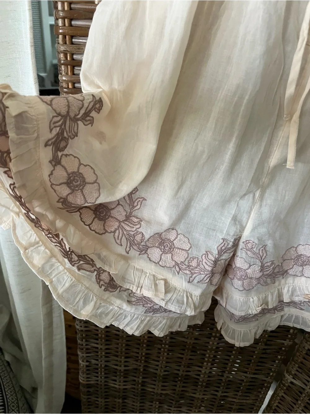 Free People Intimately Small Lace-Trim Sleeveless Romper Bloomer Shorts Floral
